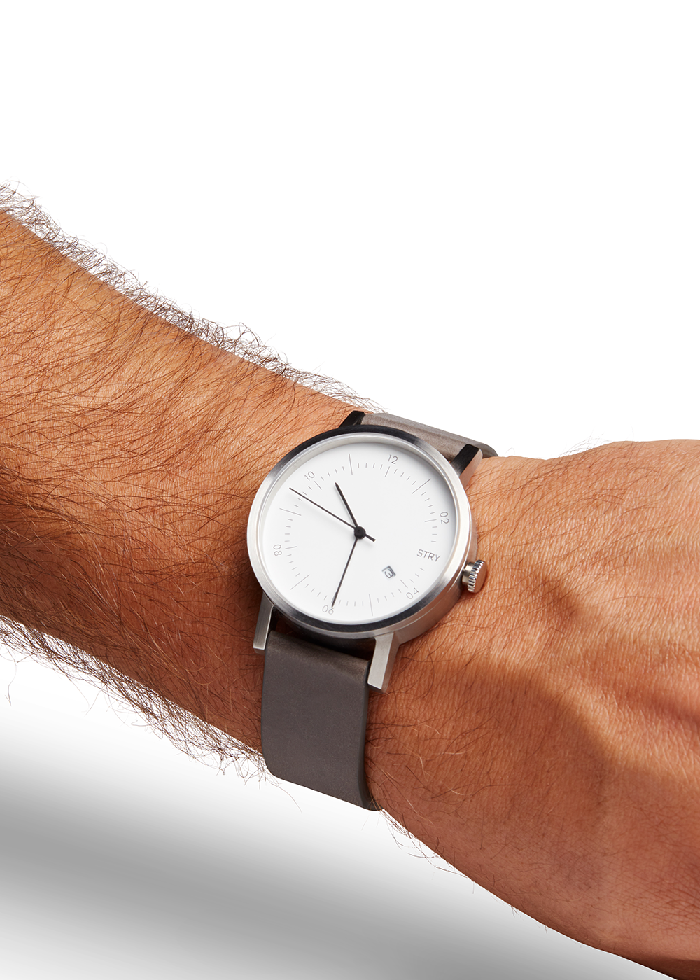 Taupe Leather & White Center George Watch