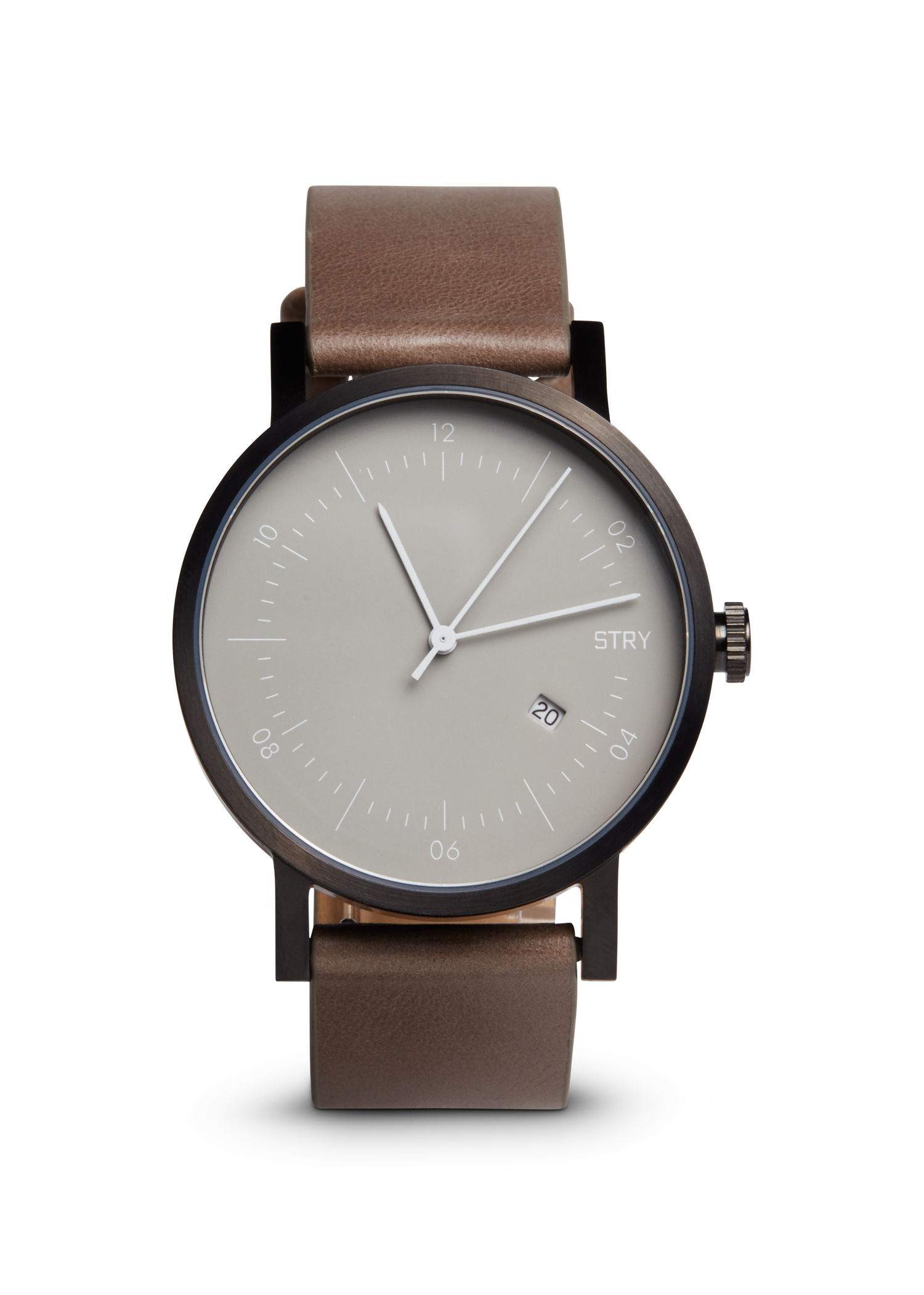 Brown Leather & Grey Center George Watch