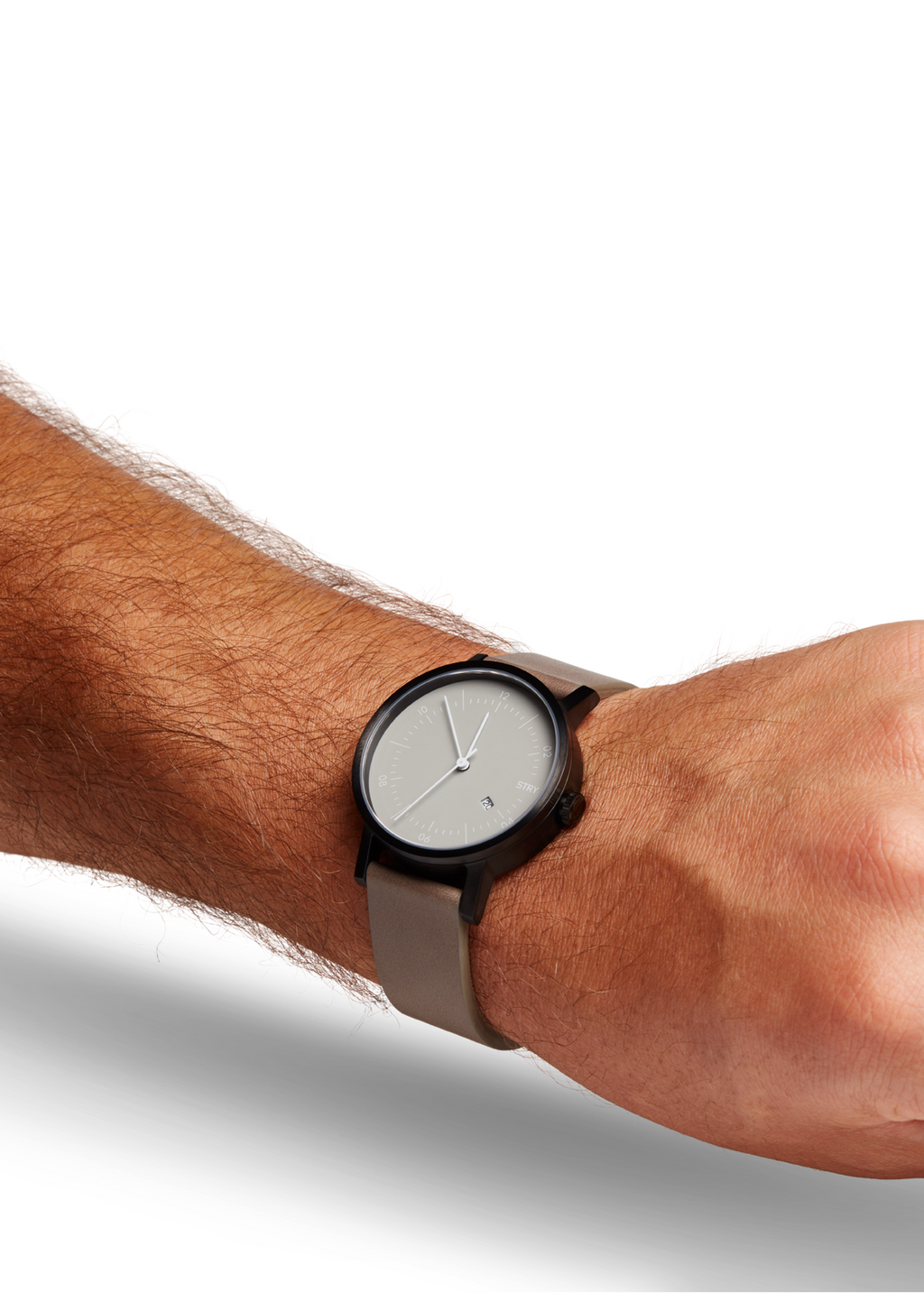 Brown Leather & Grey Center George Watch
