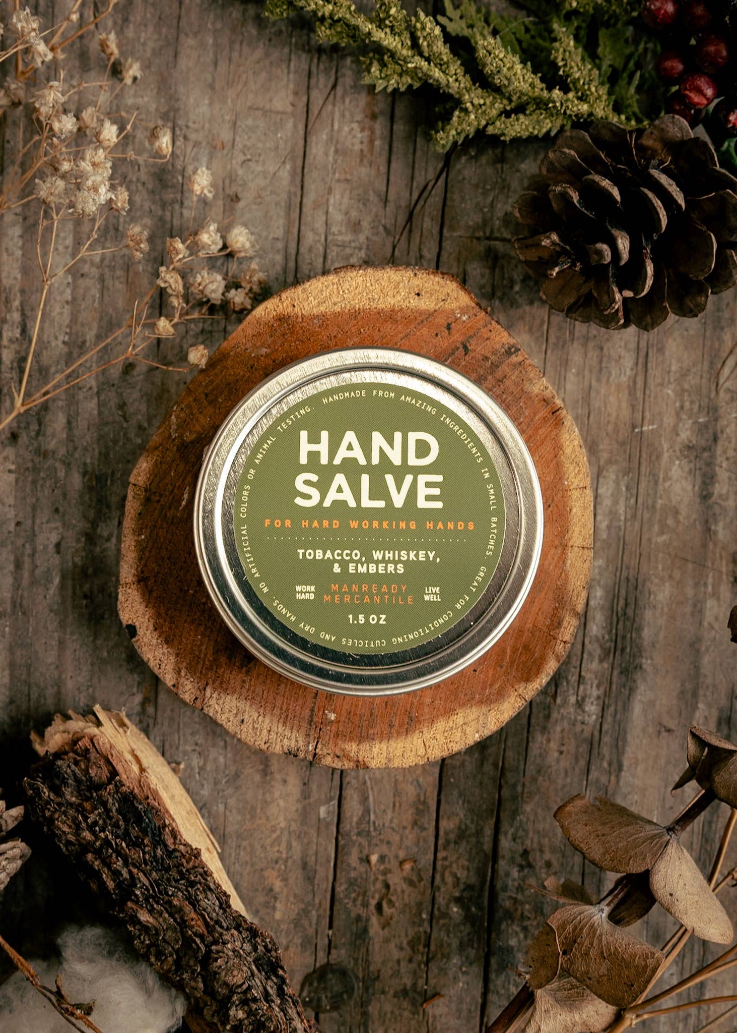 Tobacco Whiskey Hand Salve