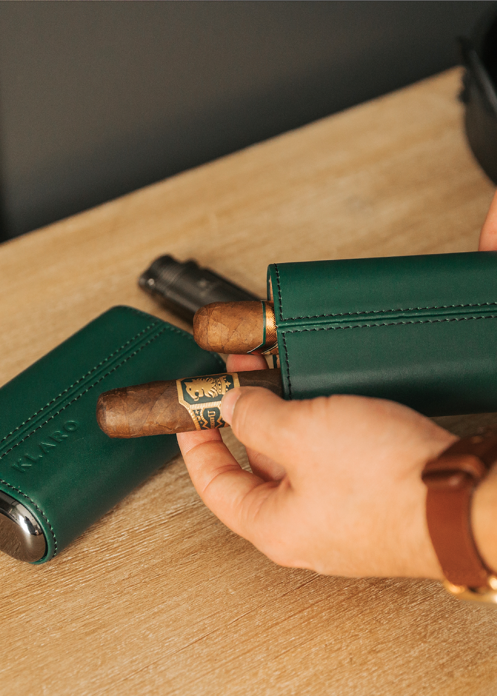 Klaro Three-Cigar Travel Case