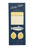 Lemon Gingham Sticky Note Set