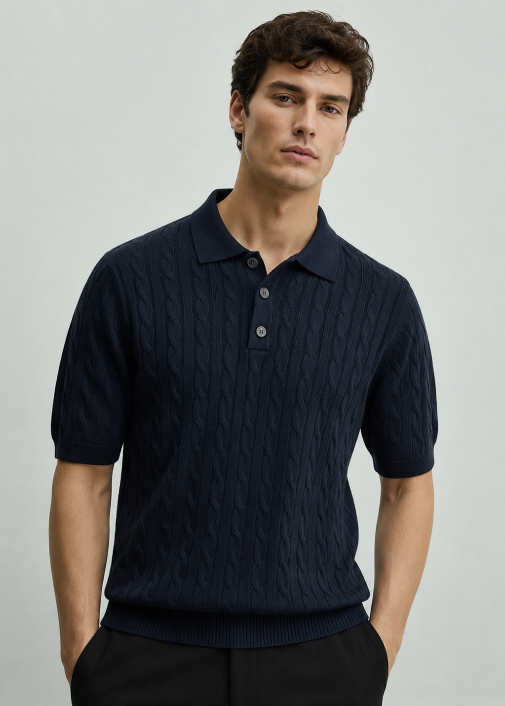 Sterling Cable Knit Polo