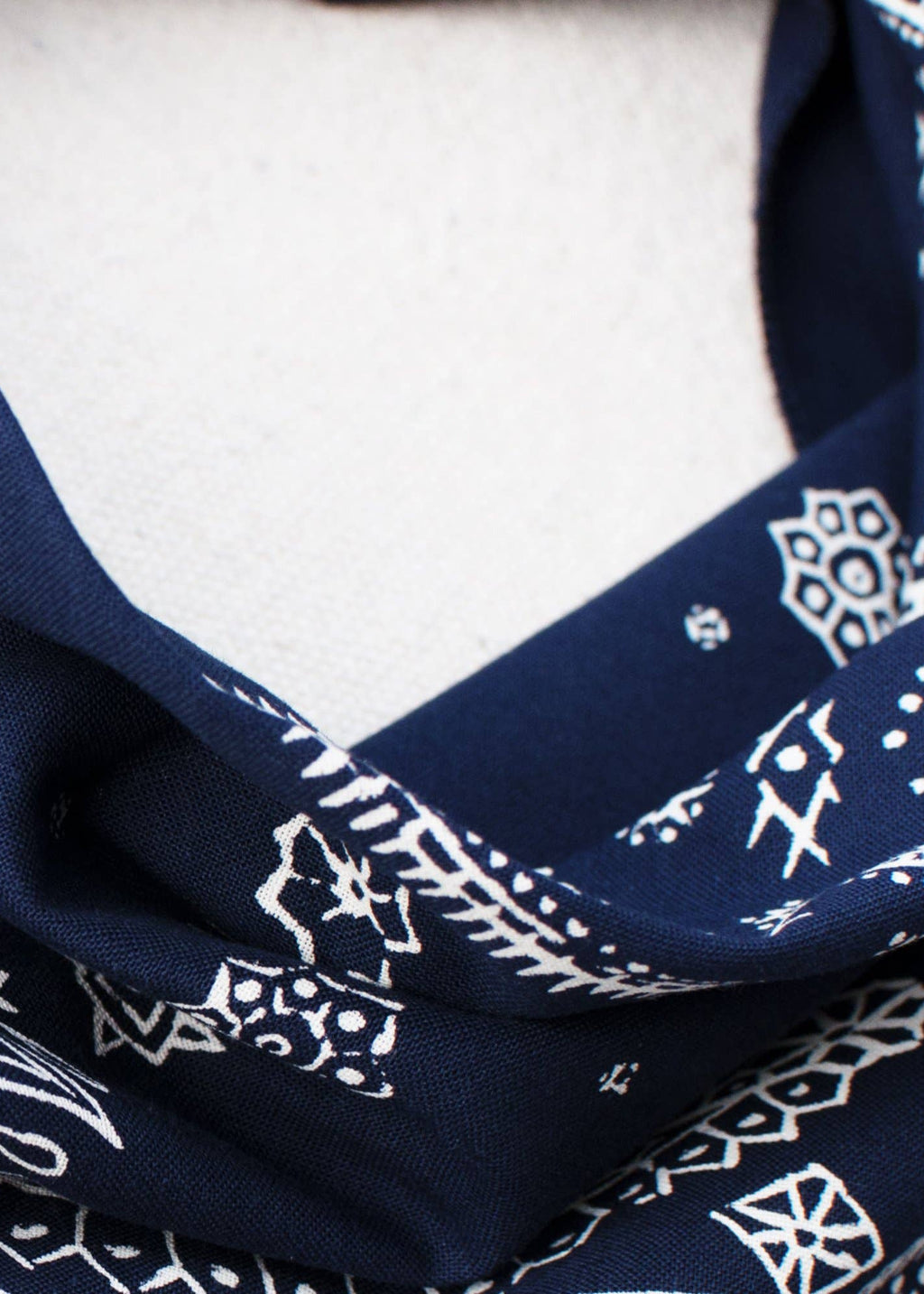 Navy Sketchy Paisley Bandana