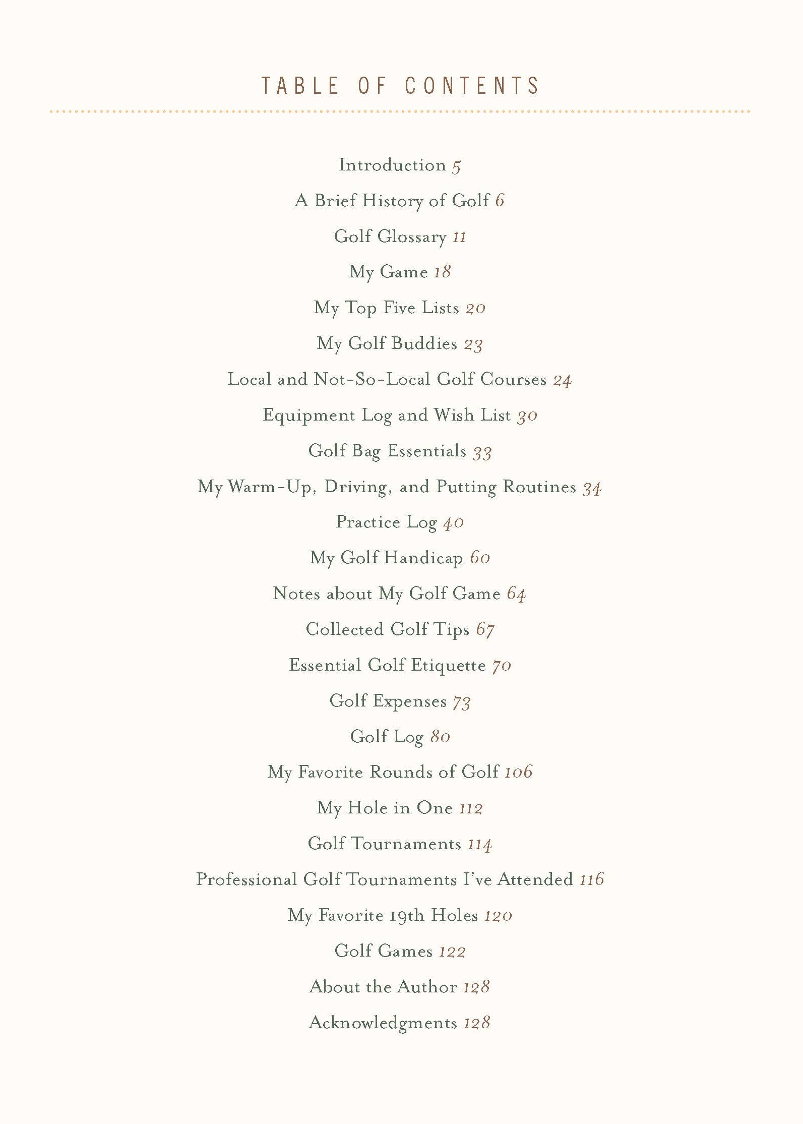 The Ultimate Golf Journal