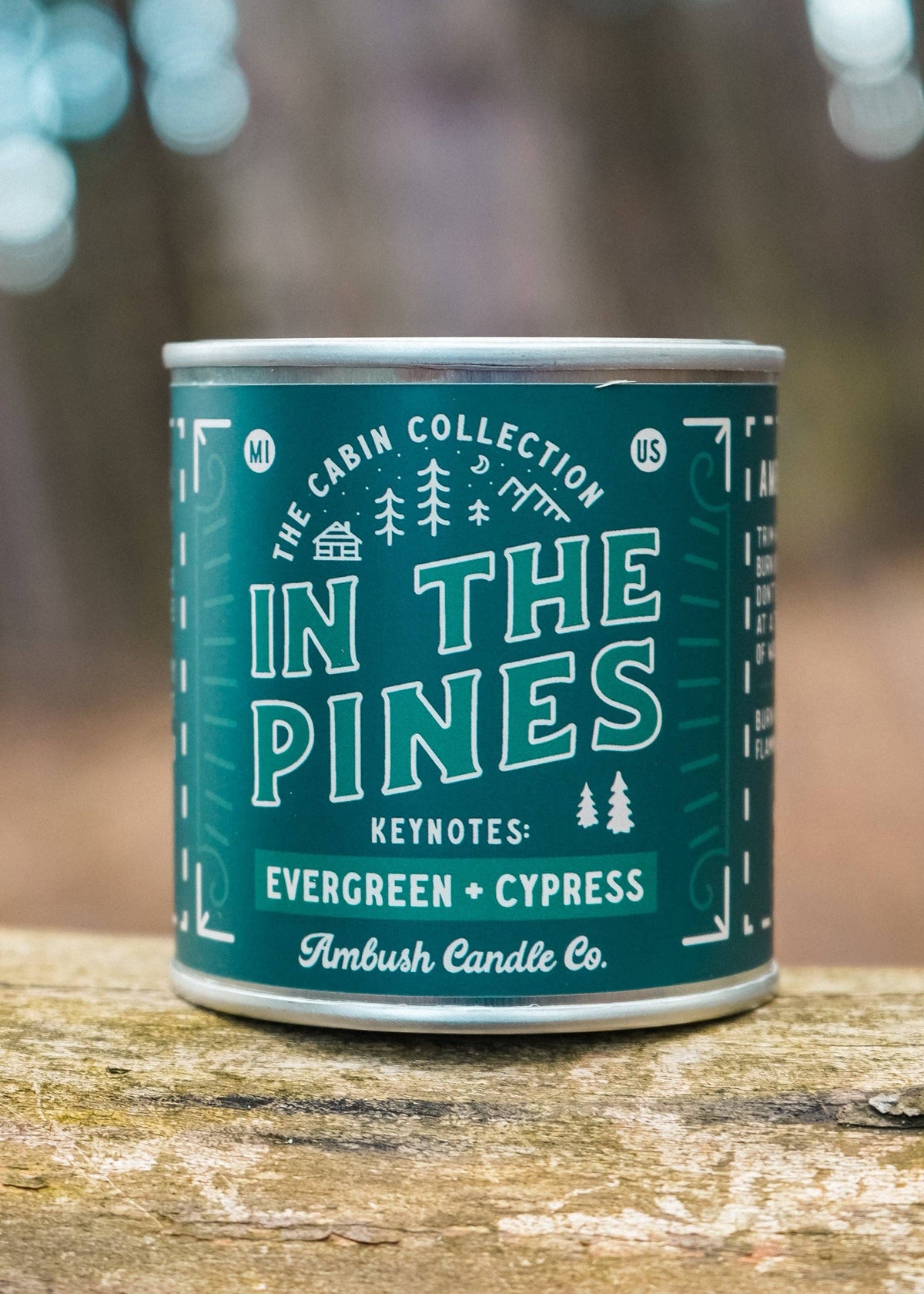In The Pines Evergreen + Cypress Candle