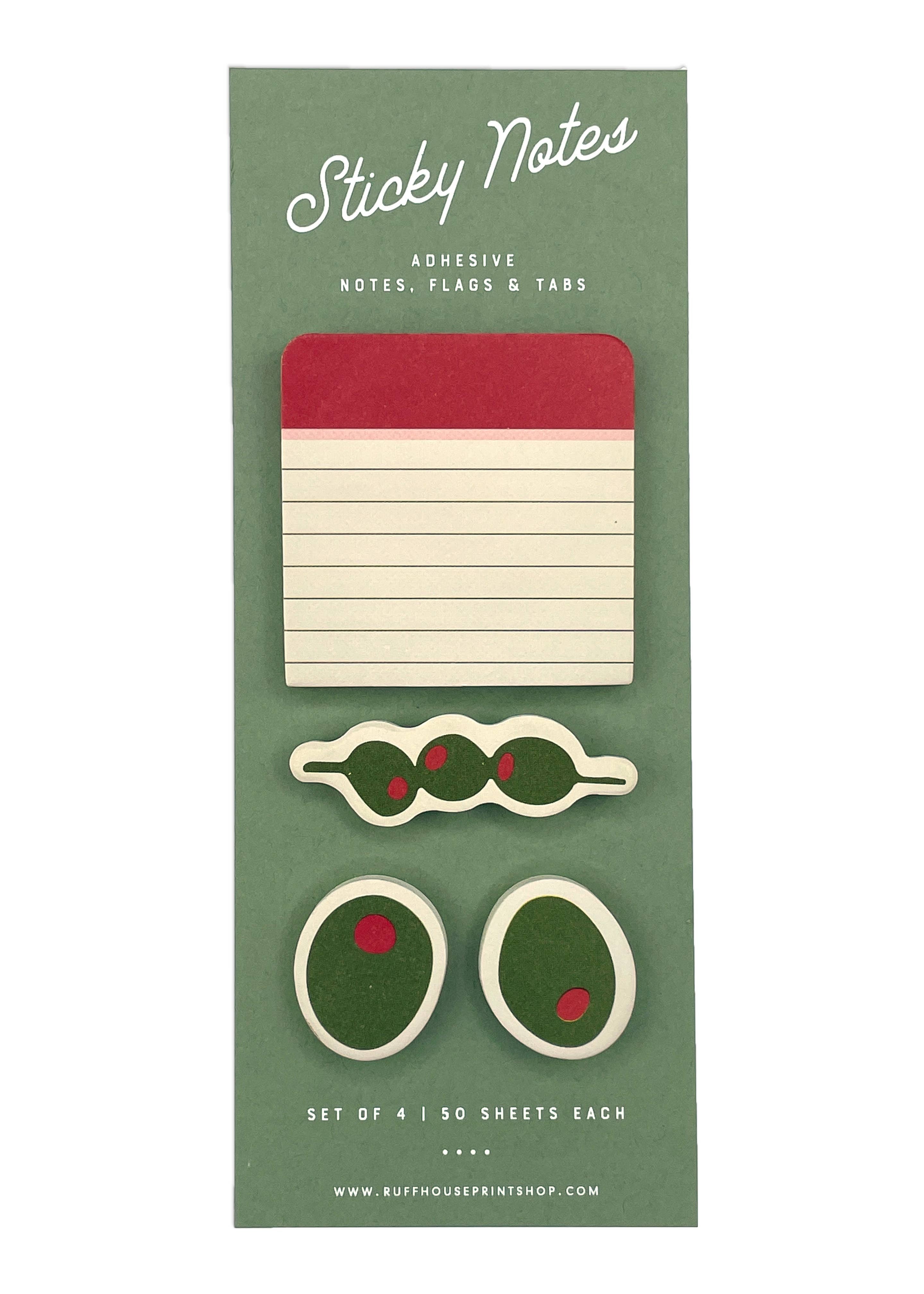 Olive Sticky Note Set