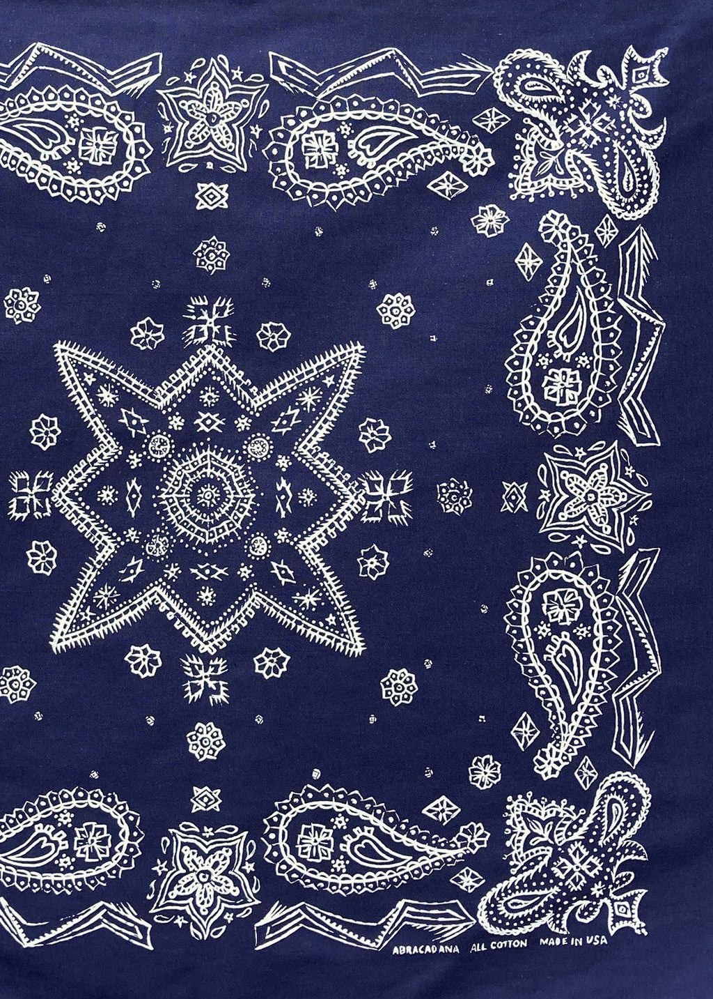 Navy Sketchy Paisley Bandana