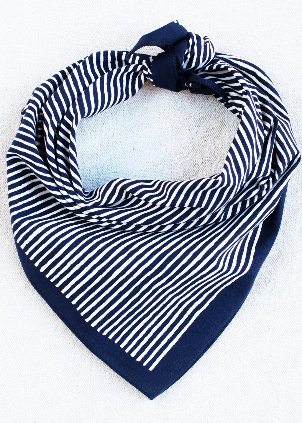 Navy Striped Bandana