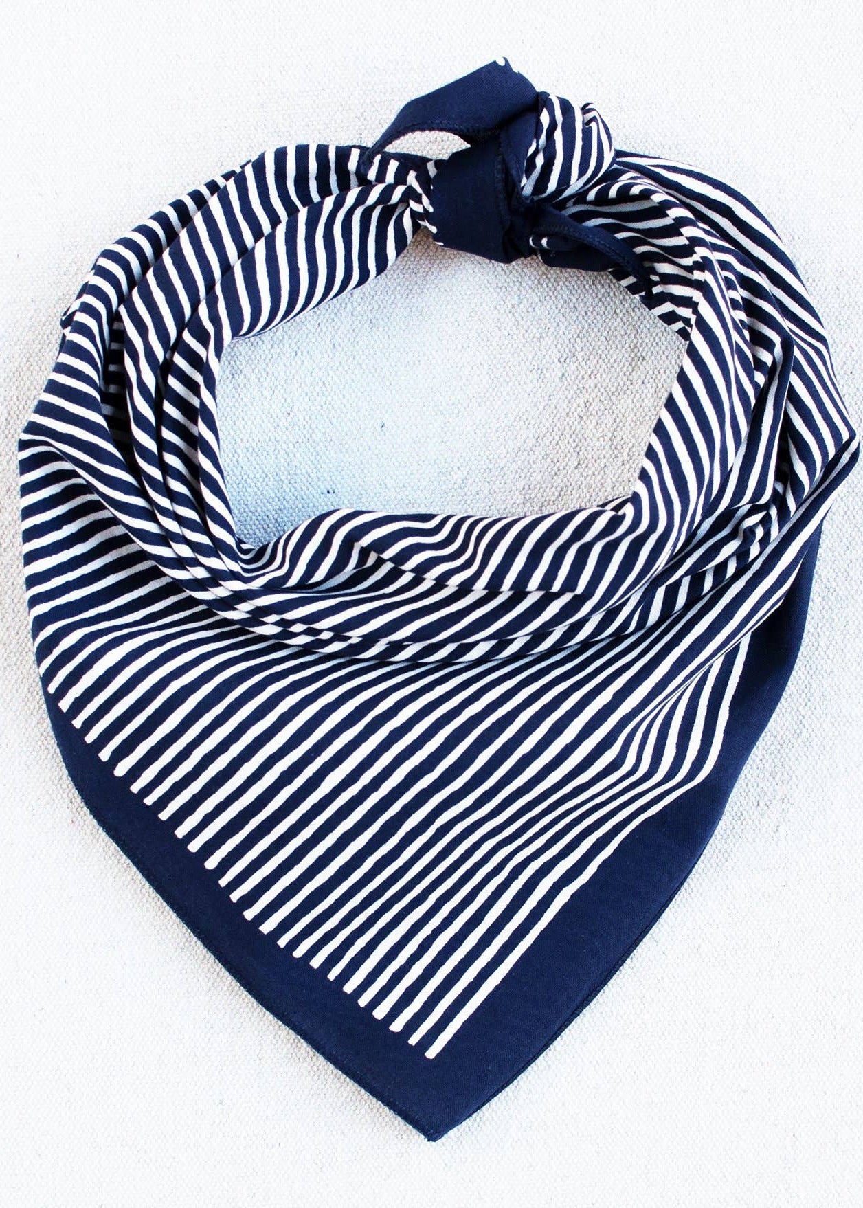 Navy Striped Bandana