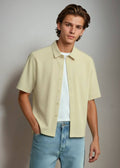Yellow Thin Stripe Boxy Fit Shirt