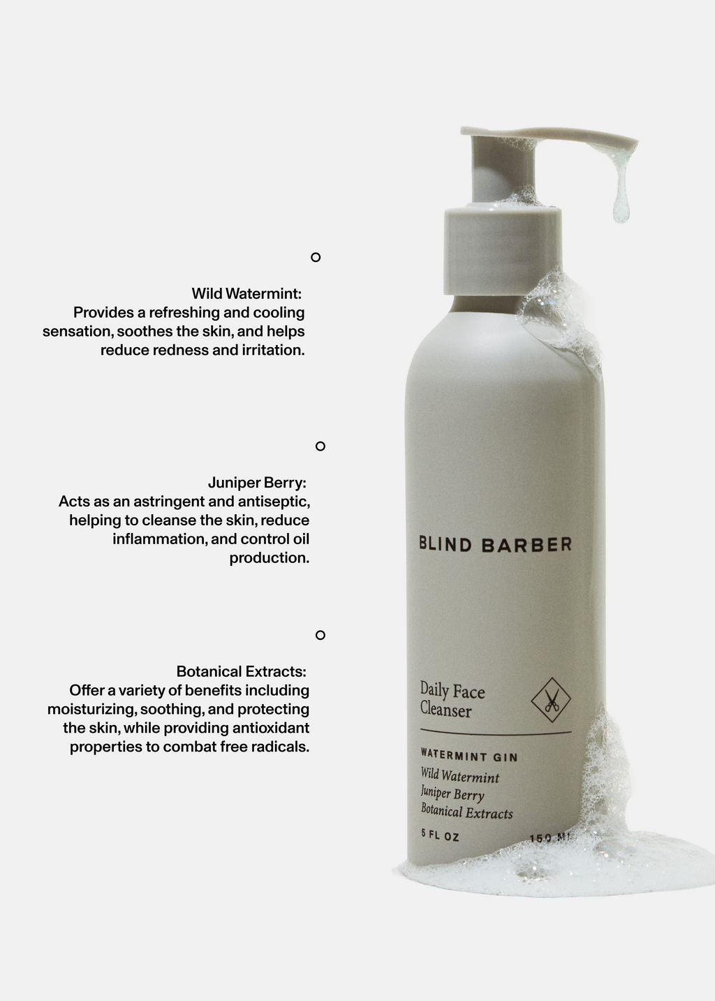 Blind Barber Watermint Gin Daily Face Cleanser