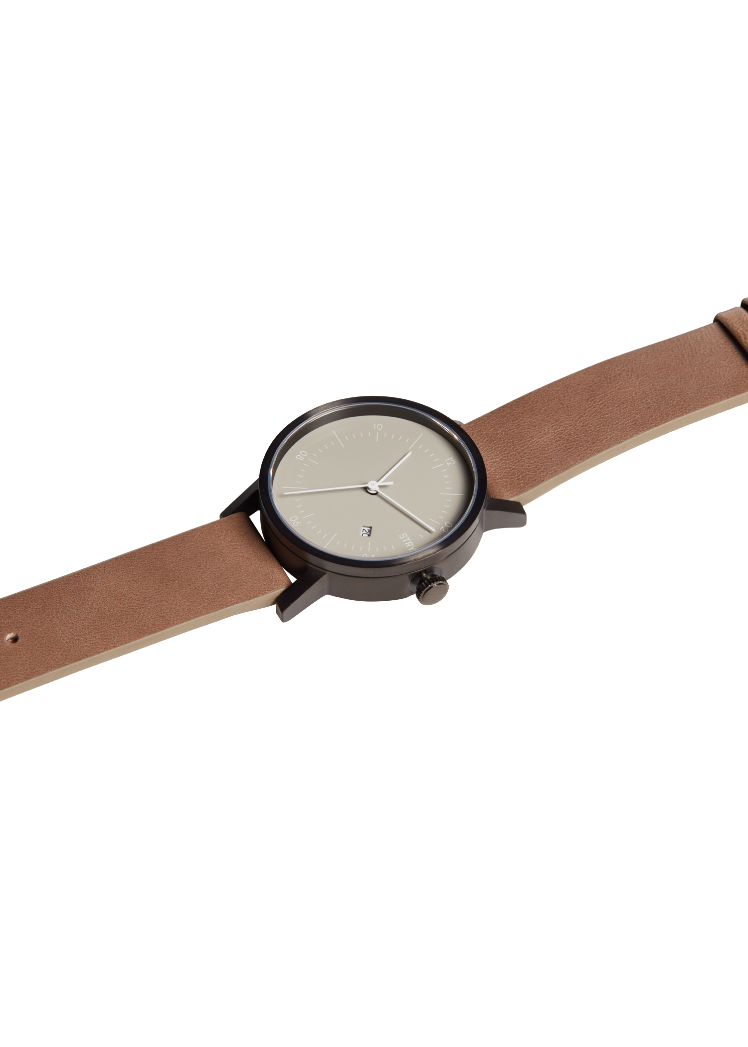 Brown Leather & Grey Center George Watch