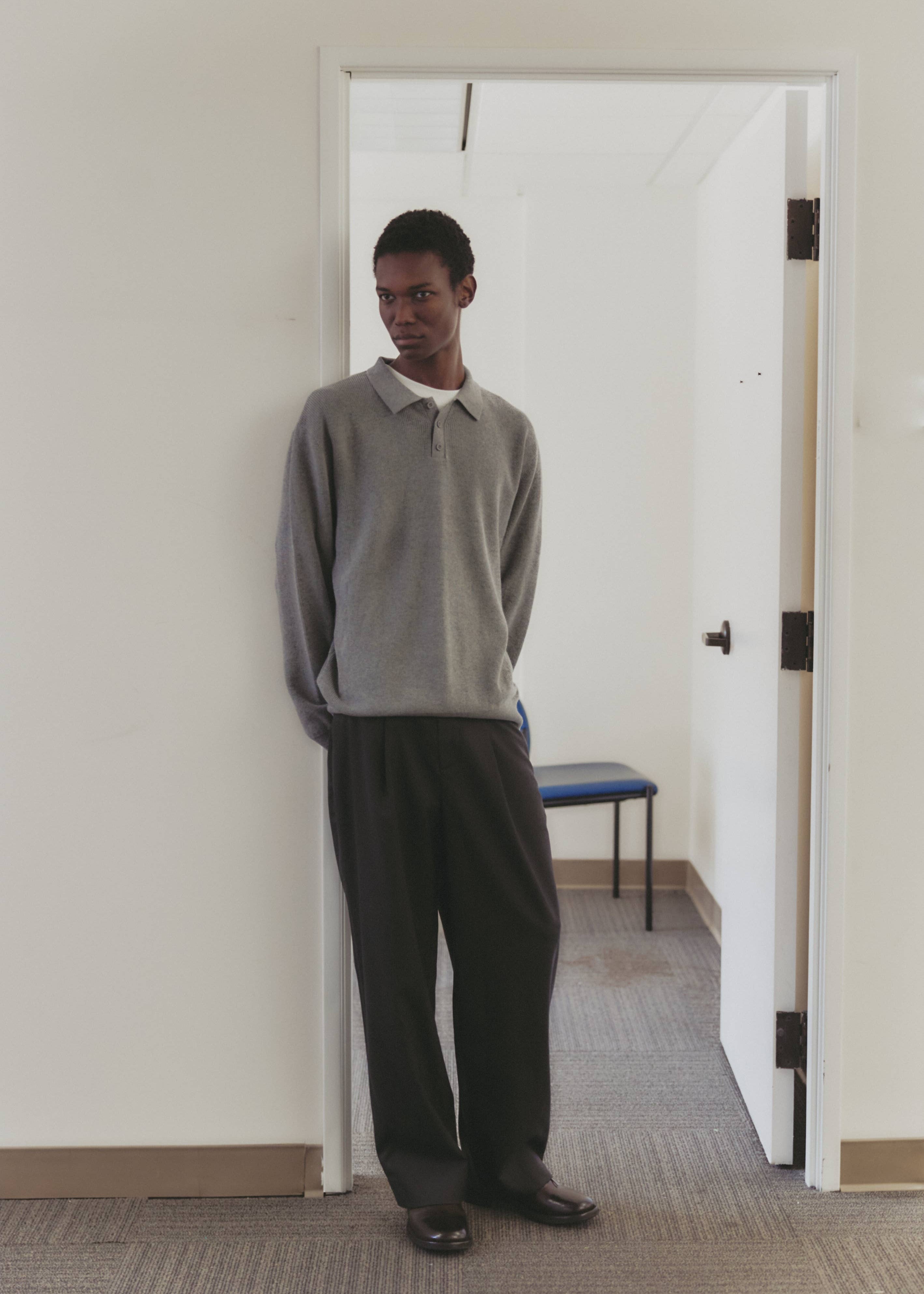 The Damien Knit Polo Sweater Top