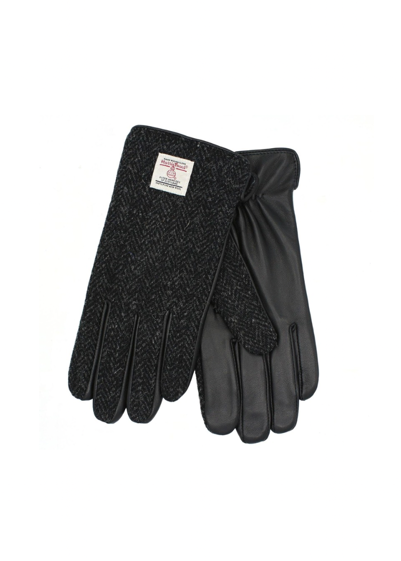 Harris Tweed And Leather Men's Gloves
