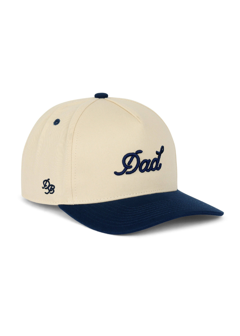 Cream & Navy Dad Snapback Hat