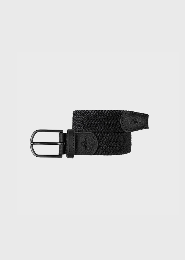 All Black Elastic Braided Belt
