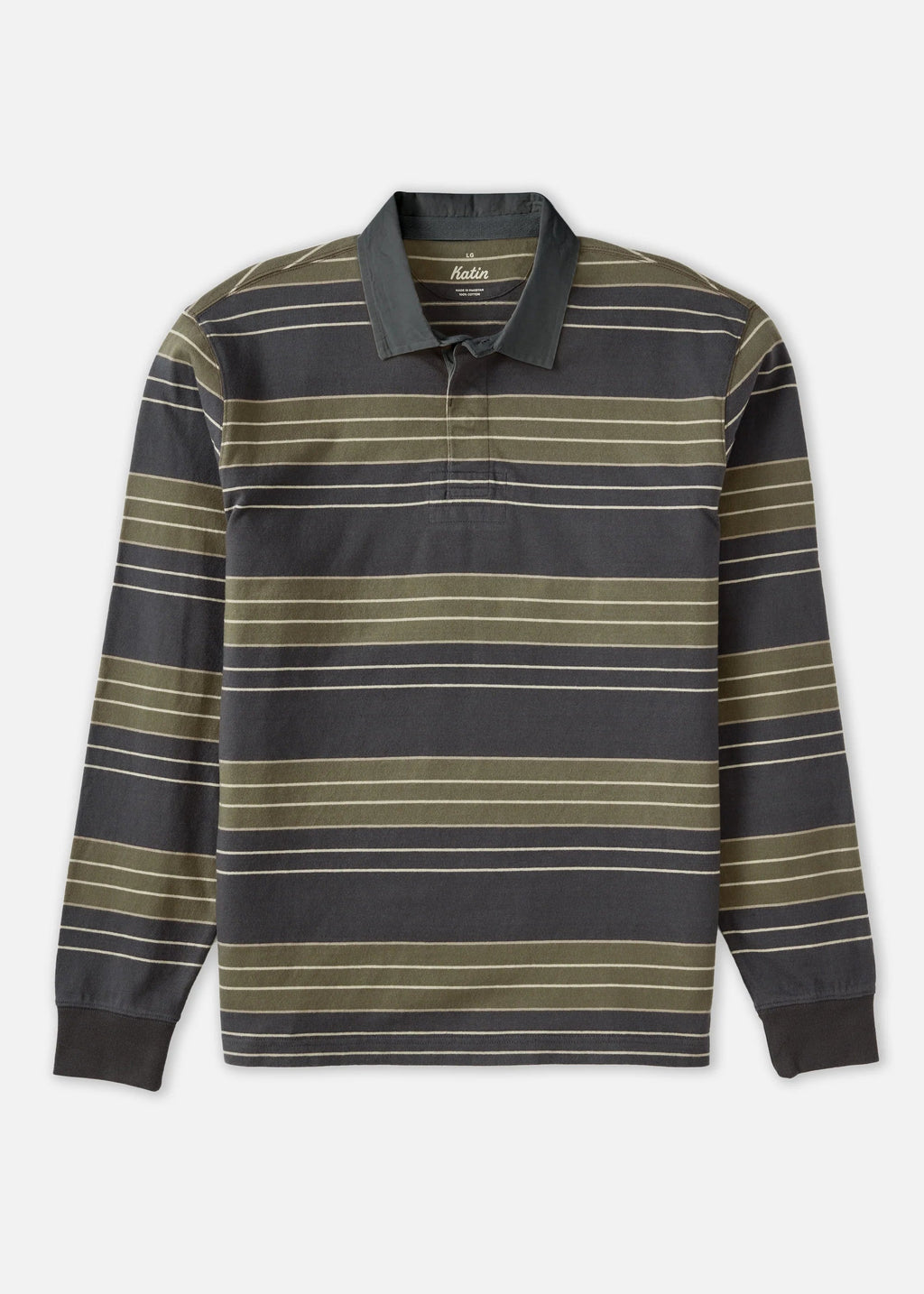 Black Wash Greg LS Rugby Polo