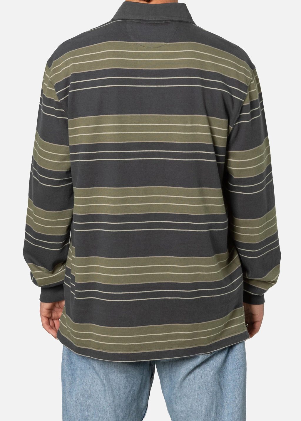 Black Wash Greg LS Rugby Polo