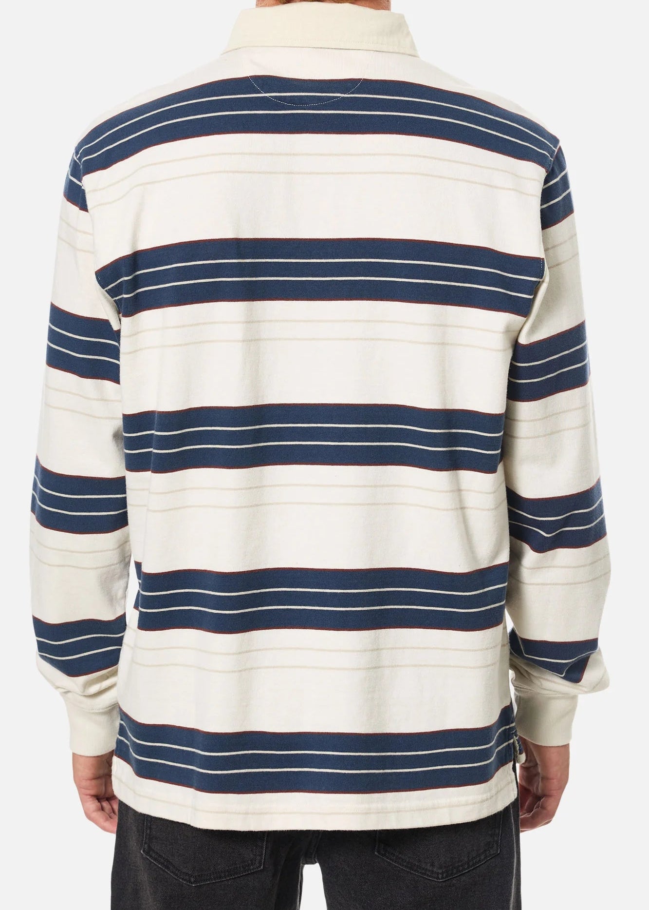 Blue Greg LS Rugby Polo