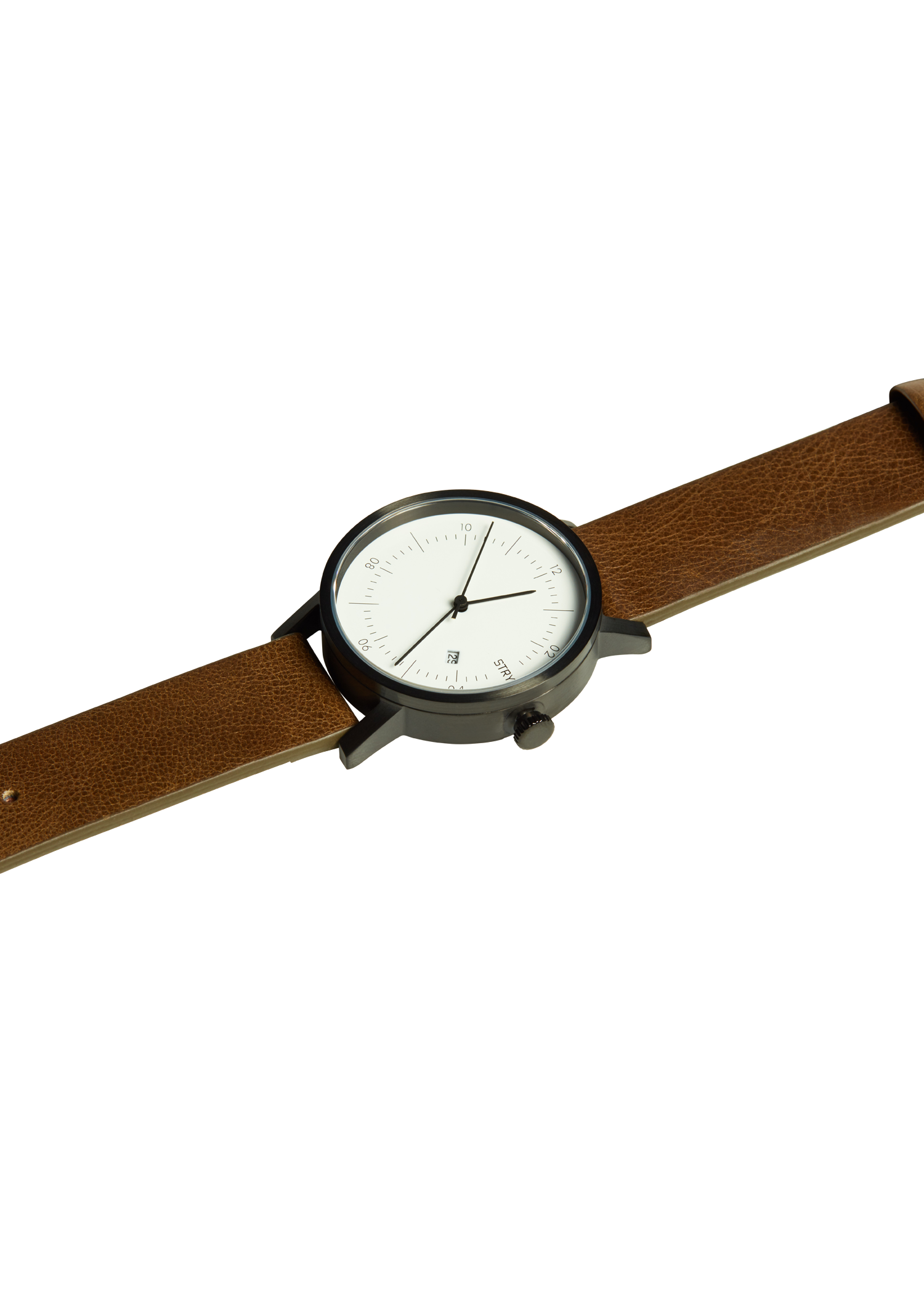 Brown Leather & White Center George Watch
