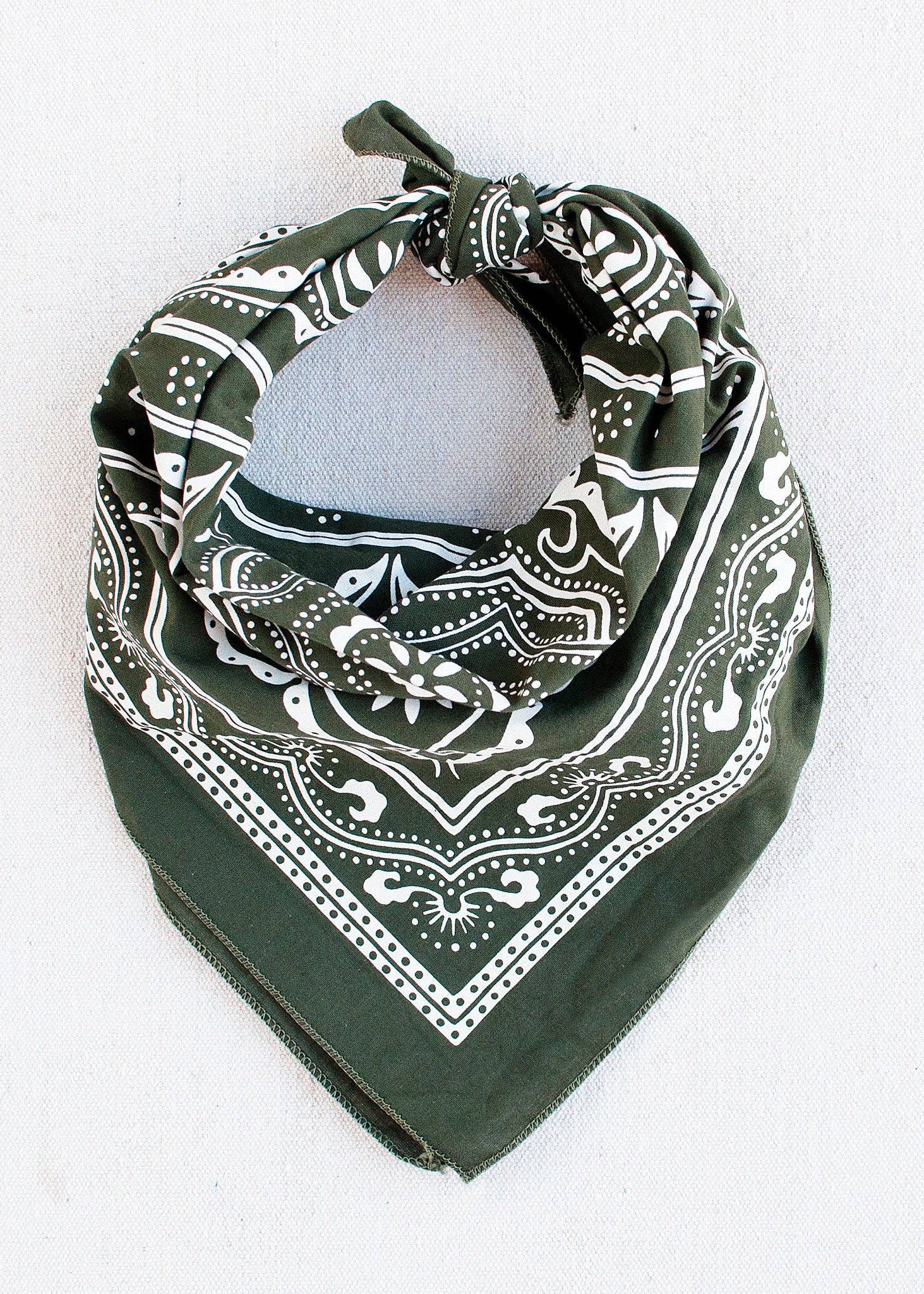Olive Western Bandana