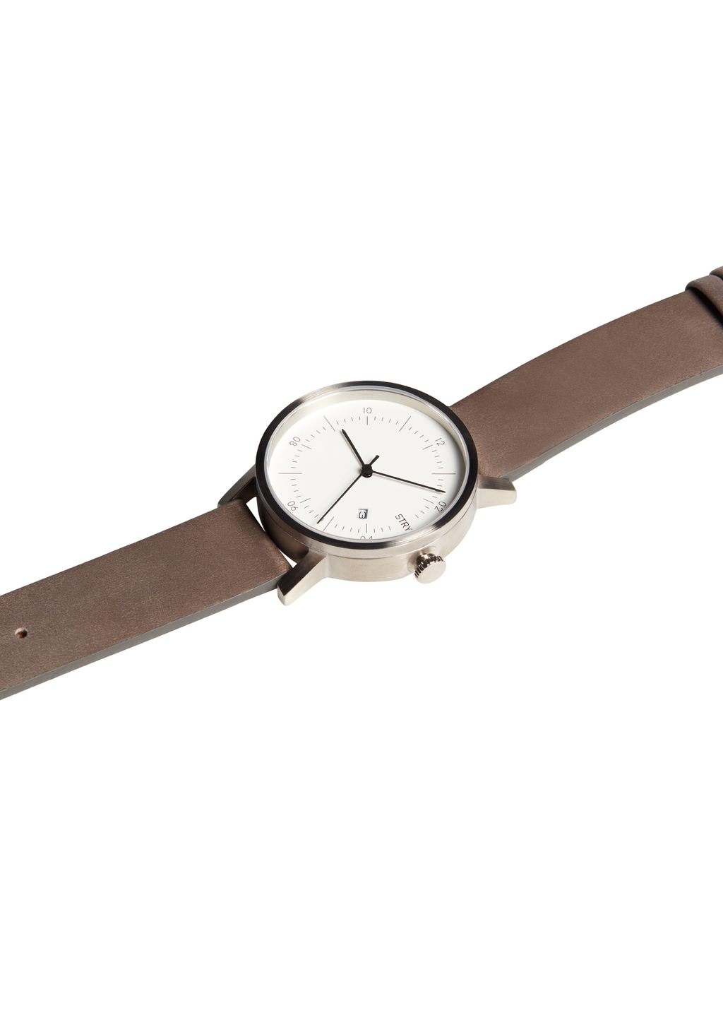 Taupe Leather & White Center George Watch