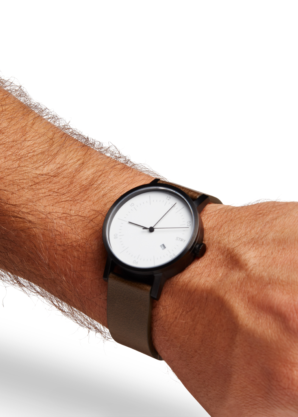 Brown Leather & White Center George Watch