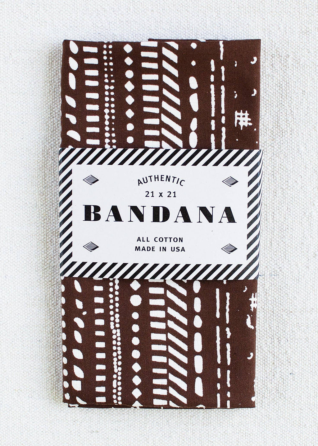 Brown Dot Dash Bandana
