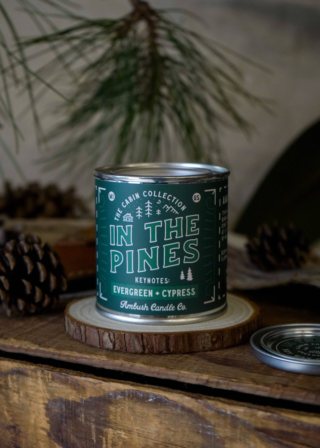 In The Pines Evergreen + Cypress Candle