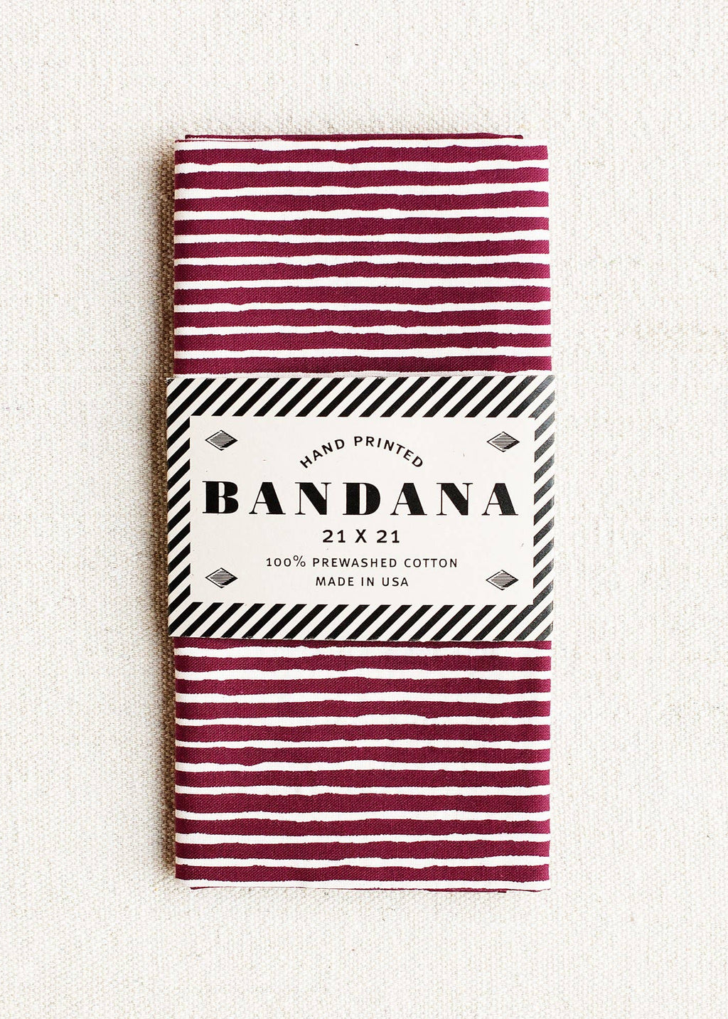 Wine Striped Bandana