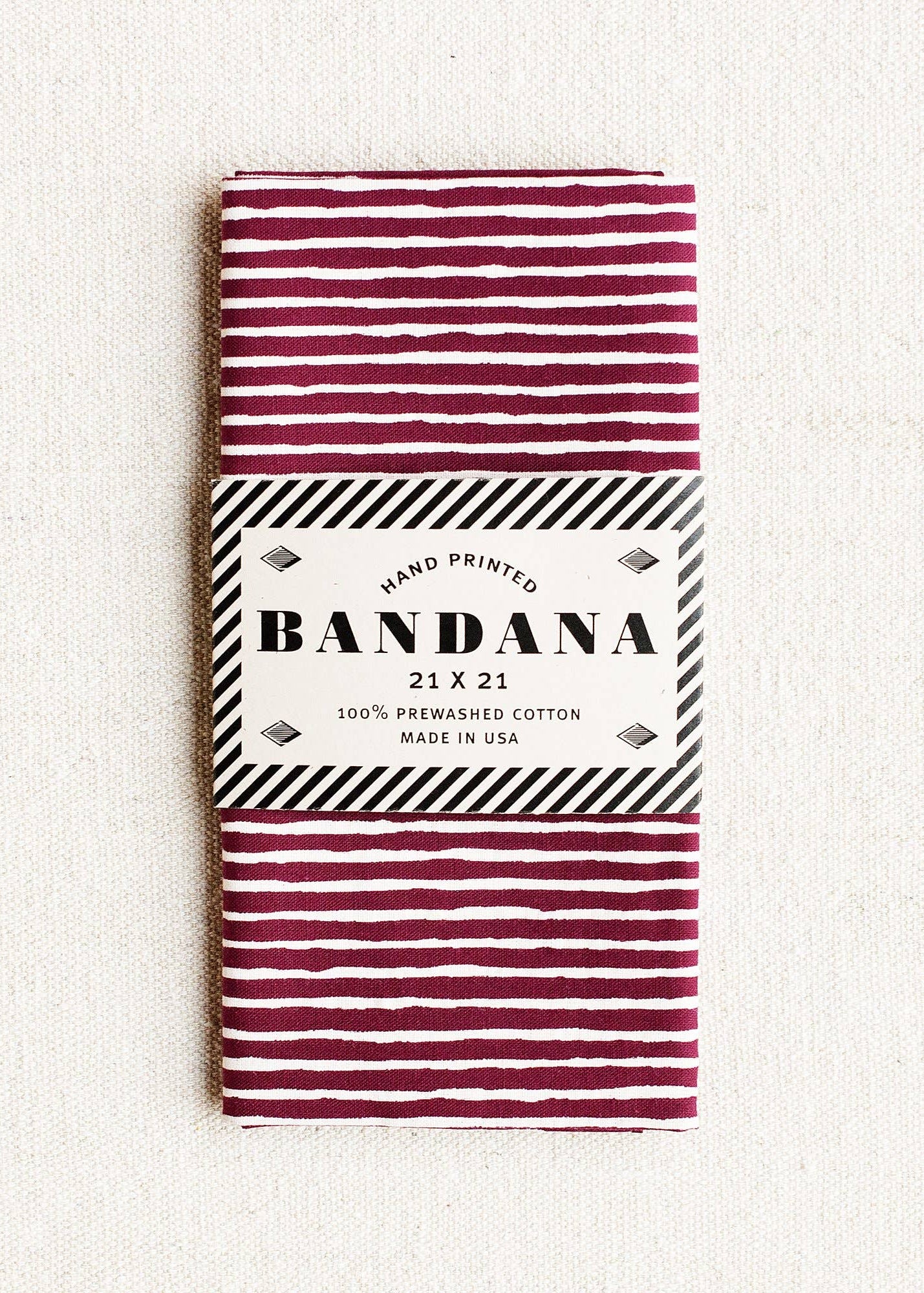 Wine Striped Bandana