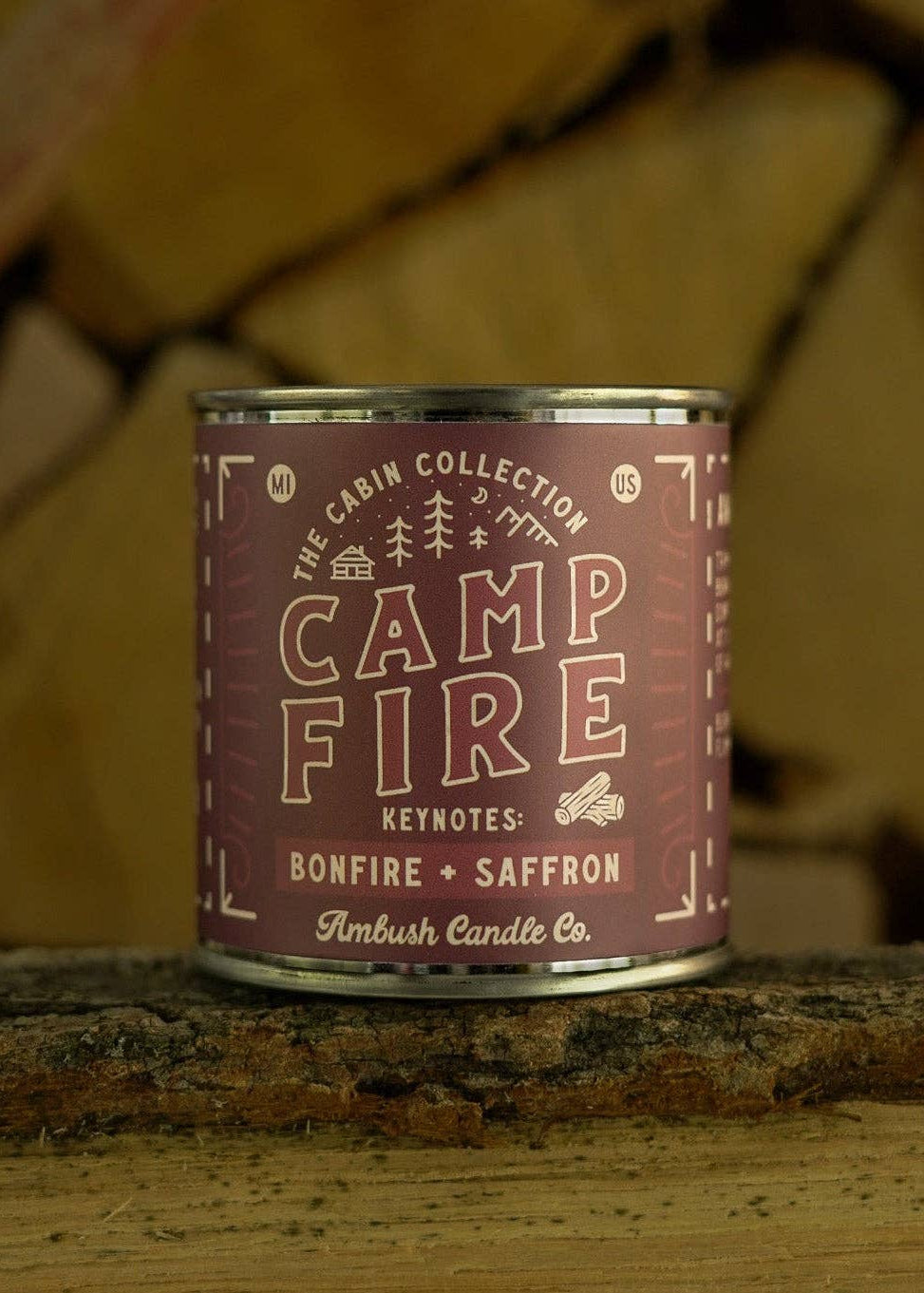 Campfire Bonfire + Saffron Candle