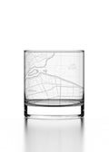 Detroit, MI Etched Whiskey Rocks Glass
