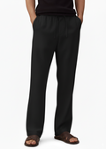 Hawk's Bay Black Linen Blend Pant