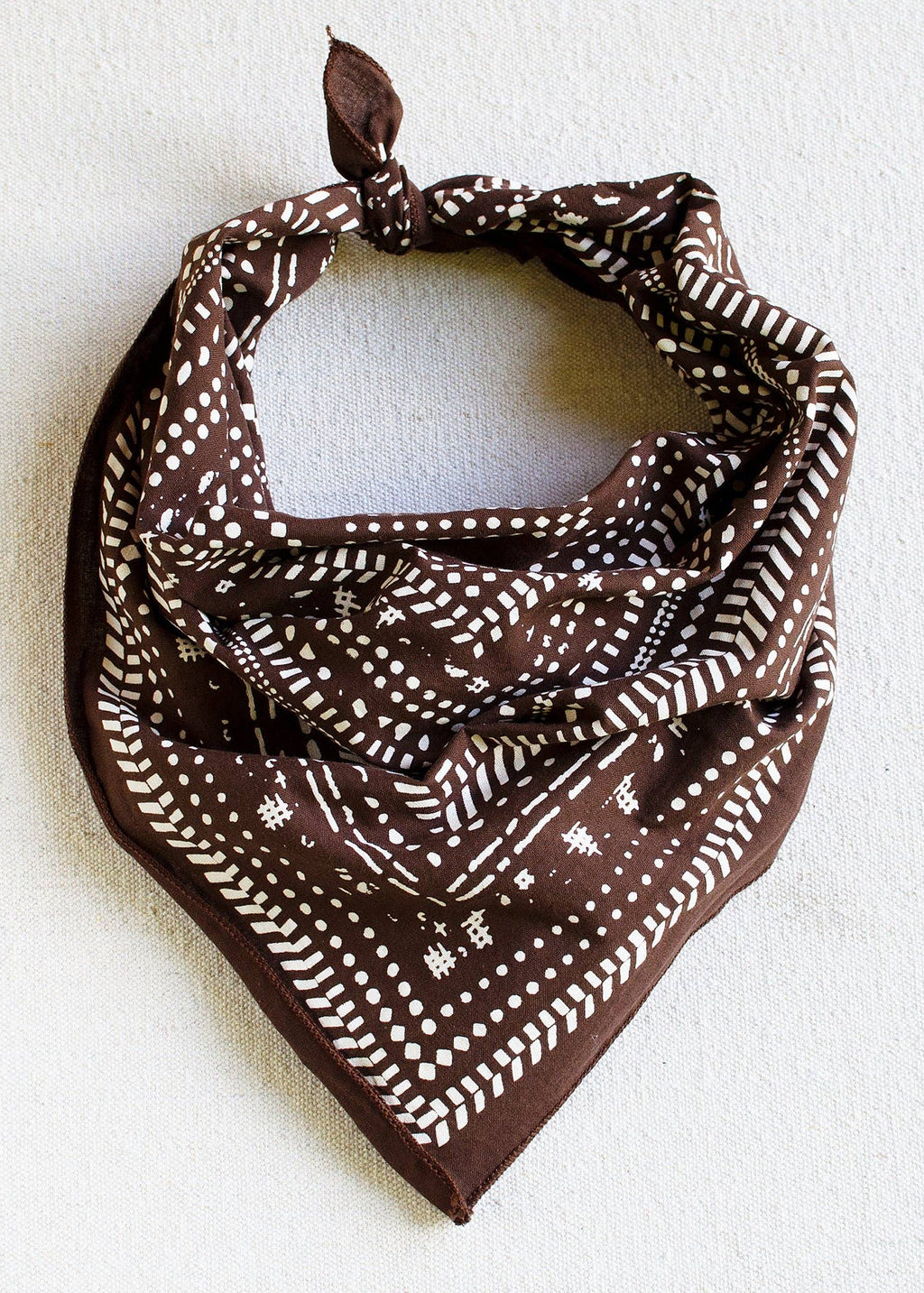 Brown Dot Dash Bandana