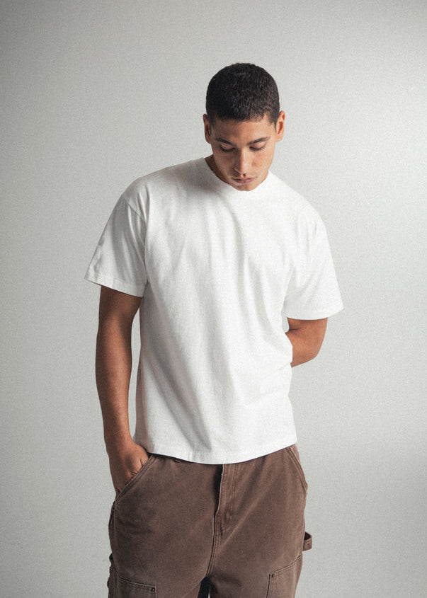Elwood Vintage White Oversized Core Tee