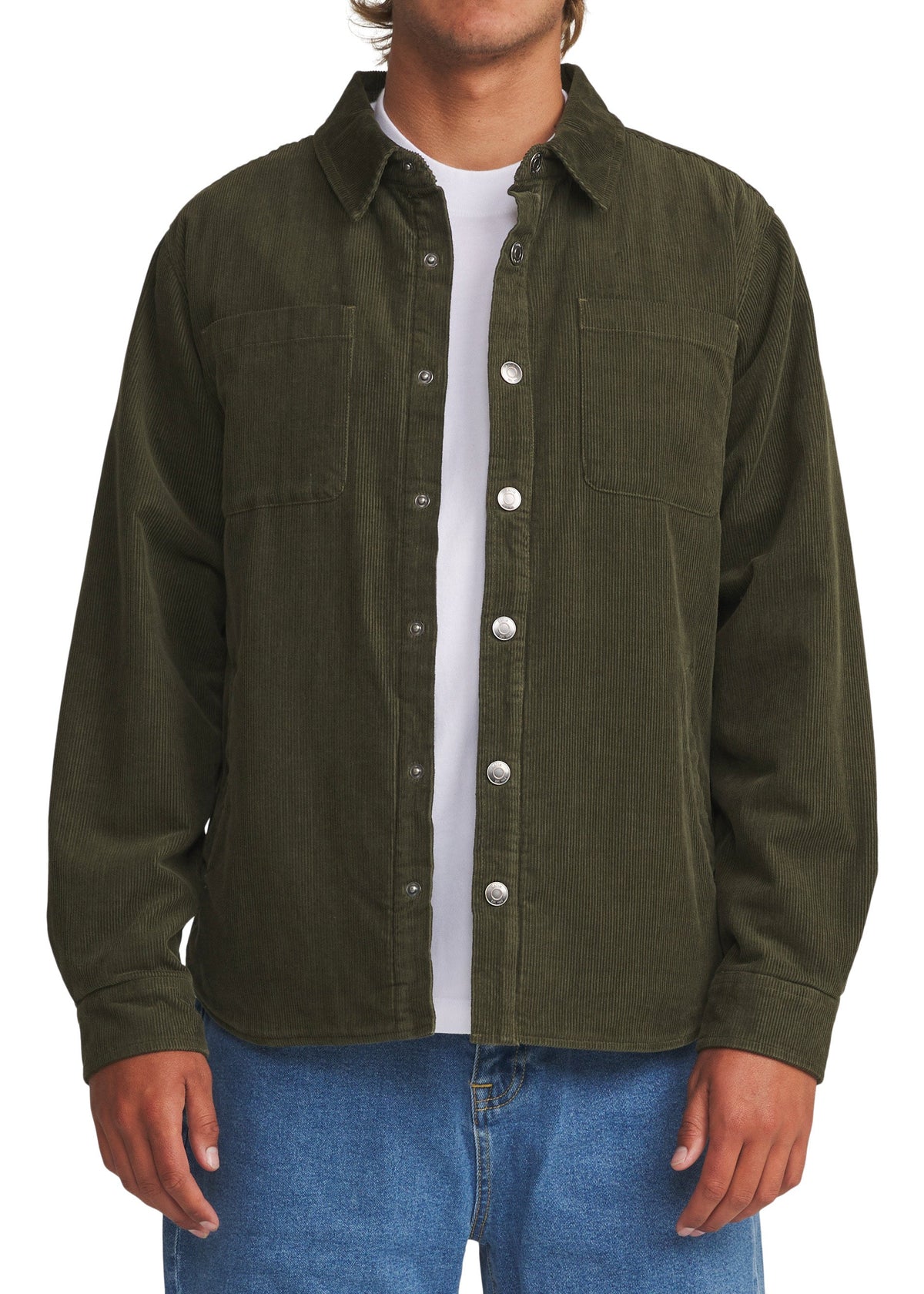 Dark Olive Harold Corduroy Shirt Jacket