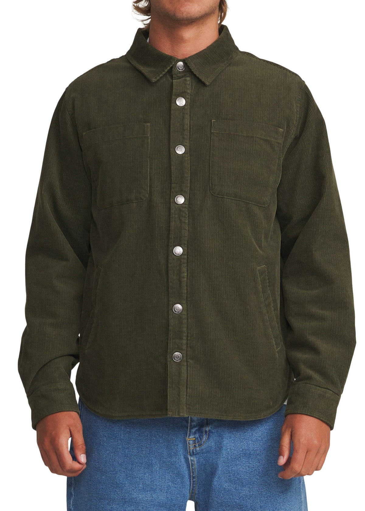 Dark Olive Harold Corduroy Shirt Jacket