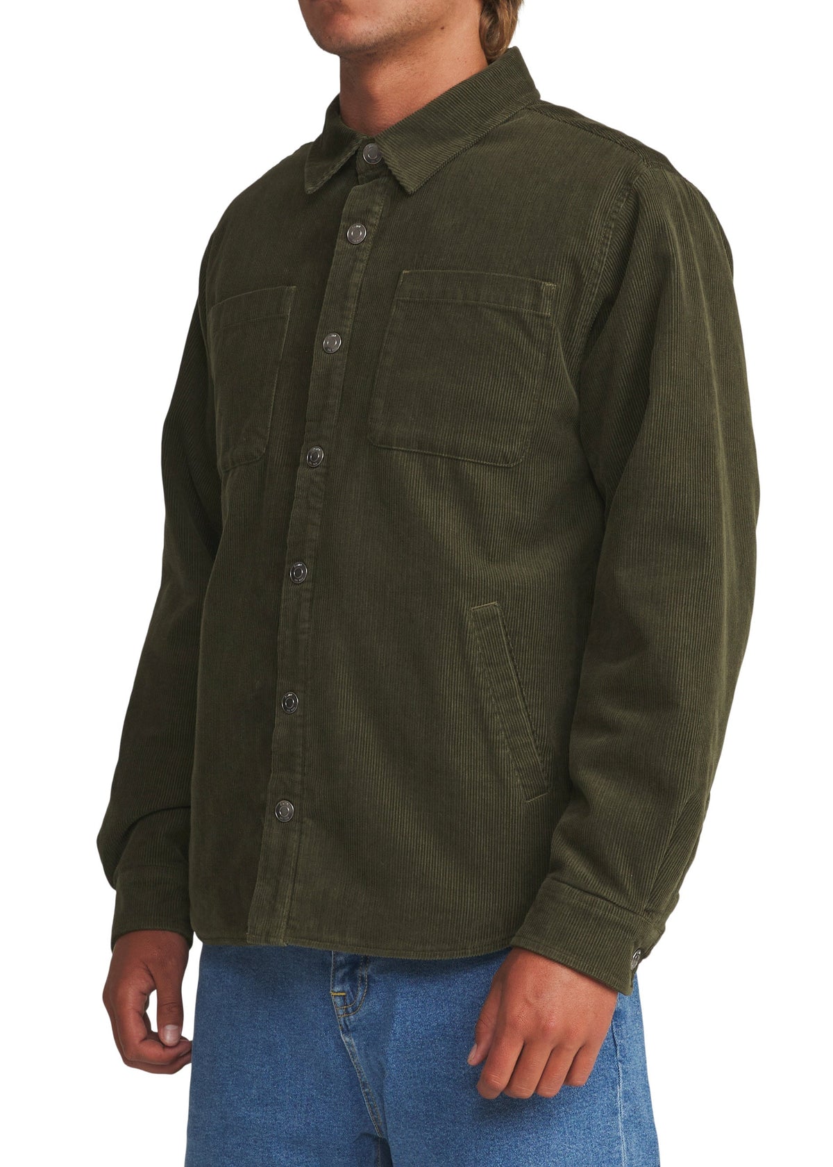 Dark Olive Harold Corduroy Shirt Jacket